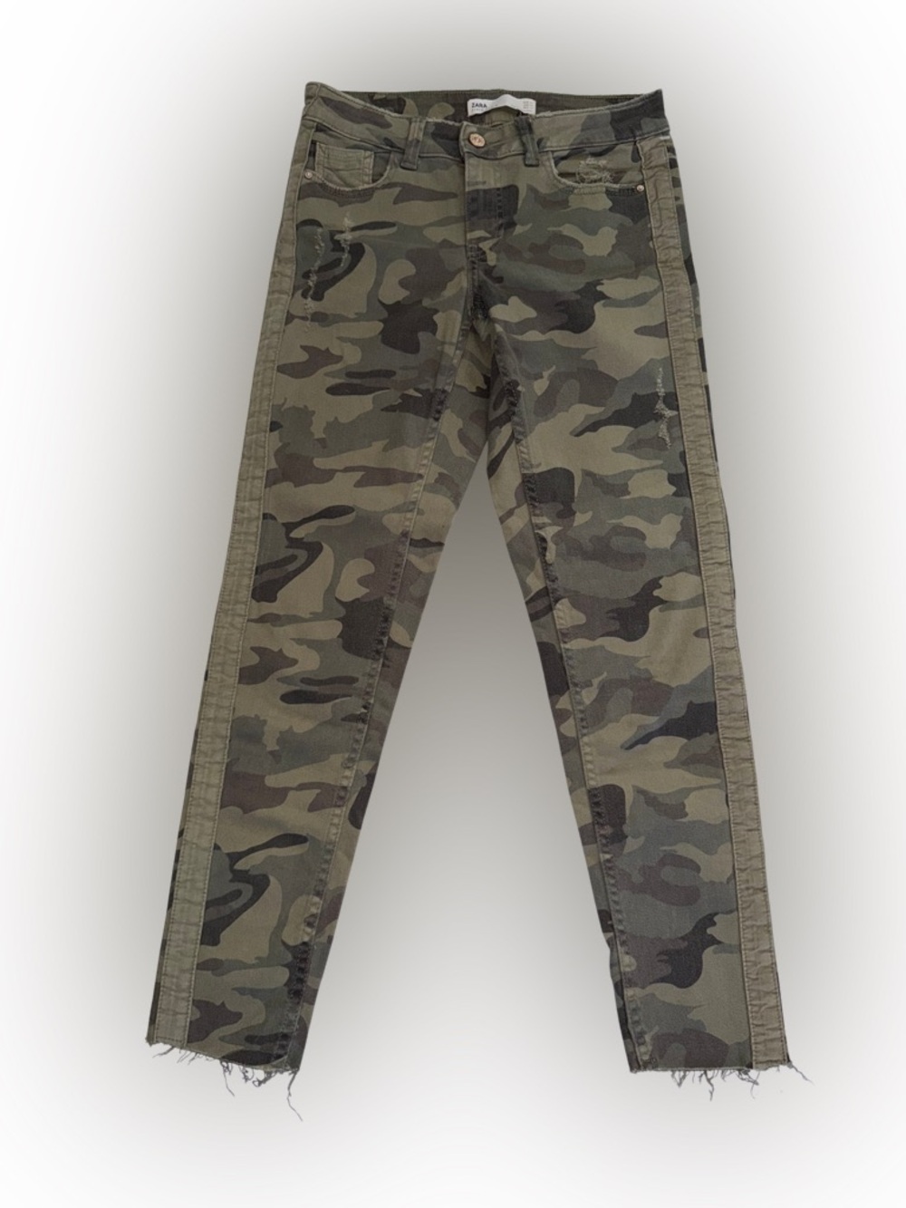 ZARA Camo Skinny Jeans - Olive Camo Women’s Jeans Size 2